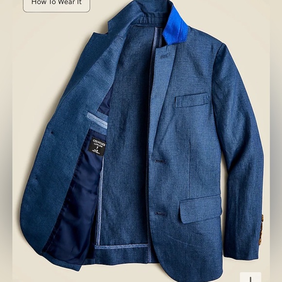 Boys' Ludlow unstructured suit jacket and pants in linen - Picture 6 of 8